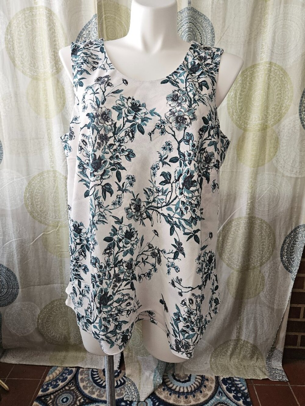 Coldwater Creek Floral Sleeveless Blouse (2X)